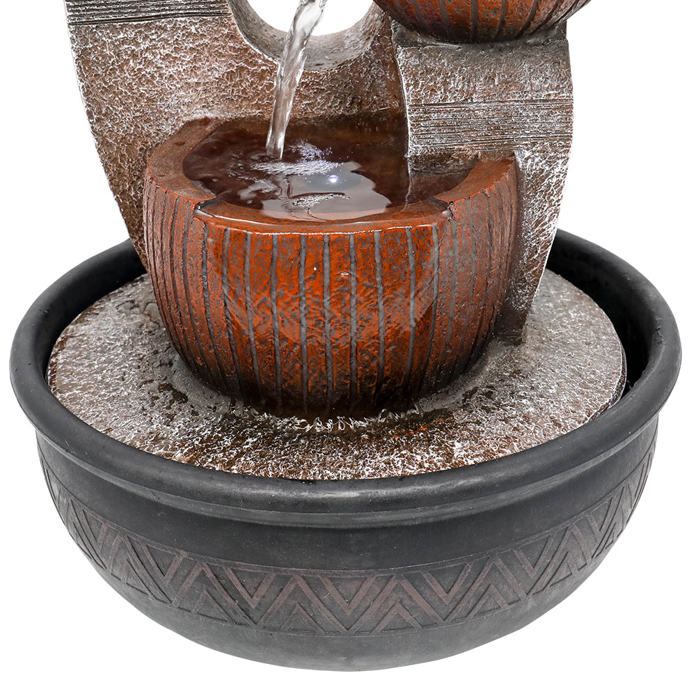 Resin Bowl Indoor Tabletop Fountain-16.1"H