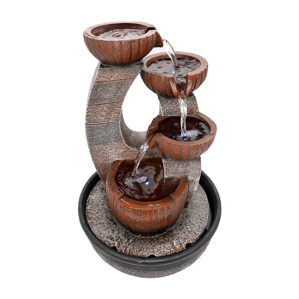 Resin Bowl Indoor Tabletop Fountain-16.1"H