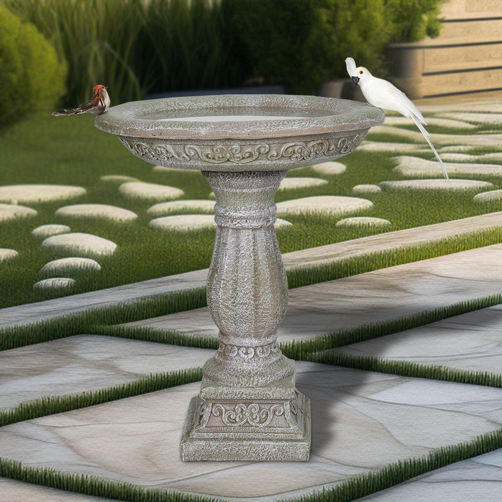 23"H-Fibre Reinforced Concrete Garden Antique Birdbaths