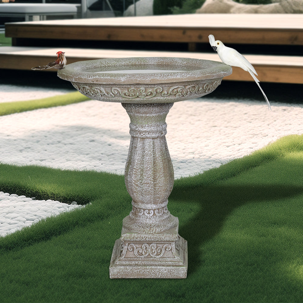 23"H-Fibre Reinforced Concrete Garden Antique Birdbaths