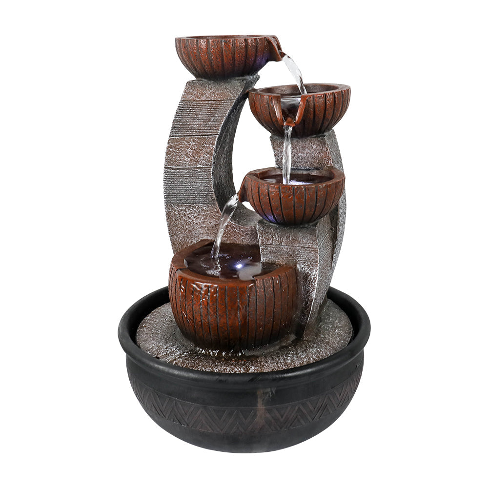 Resin Bowl Indoor Tabletop Fountain-16.1"H